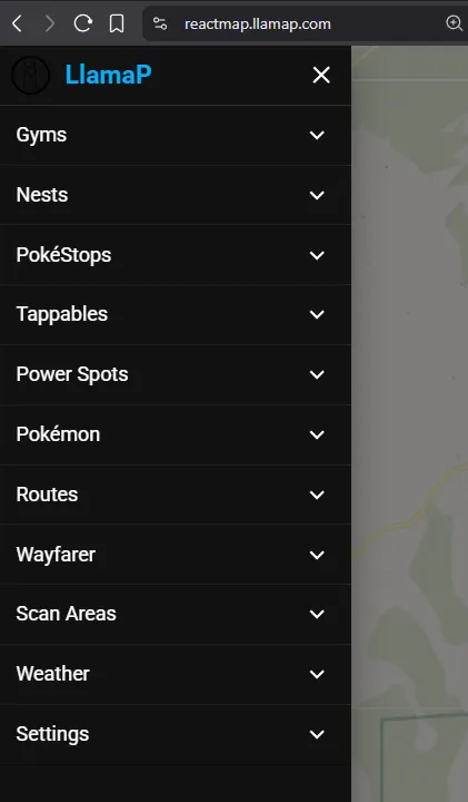 Η επιλογή Settings στο πλαϊνό μενού